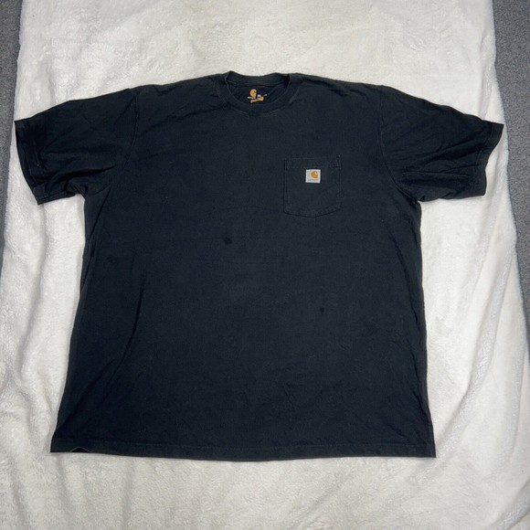 Men's Carhartt Black Pocket Heavyweight T-Shirt Size 3XL Original Fit K87-BLK - Picture 1 of 9